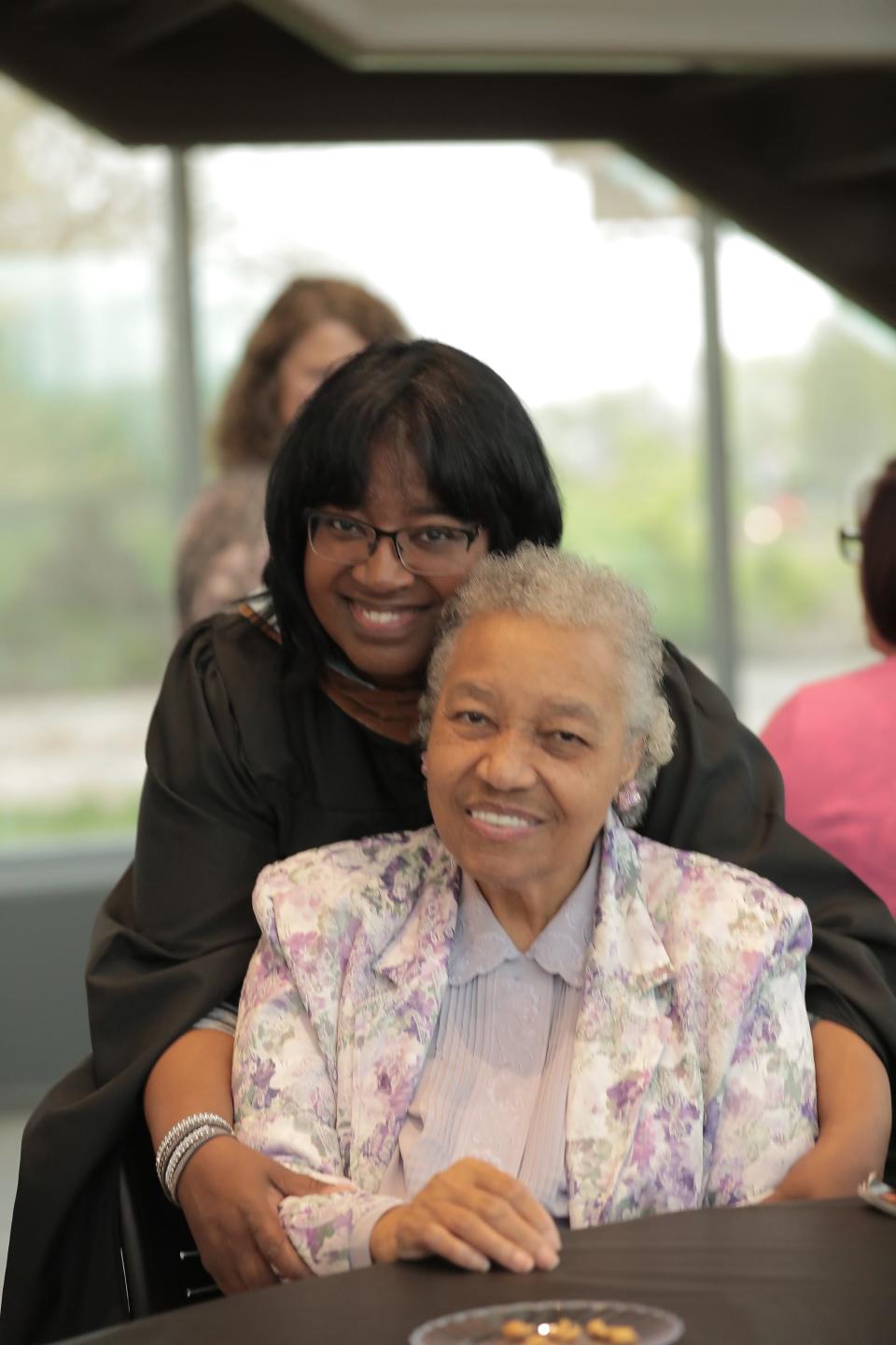 Matilda Barber with her daughter, Fay Dansby-Barber, in 2019. Barber said cancer runs in her family, which is why she got pap smears annually and has advised her daughters to do the same.