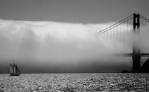 <p>Golden Gate Bridge in San Francisco – Eric, 61, a retired teacher from Welwyn in Herts said: “It was taken on a motorbike roadtrip with friends, so I was travelling light. The camera was a relatively basic point and click, a Sony which I’d had for about 10 years. The photo was taken from the ferry across the bay to San Sausalito but I suppose it just proves it’s ‘right time, right place’ so often with photography.” Source: Eric Browett / SWNS </p>