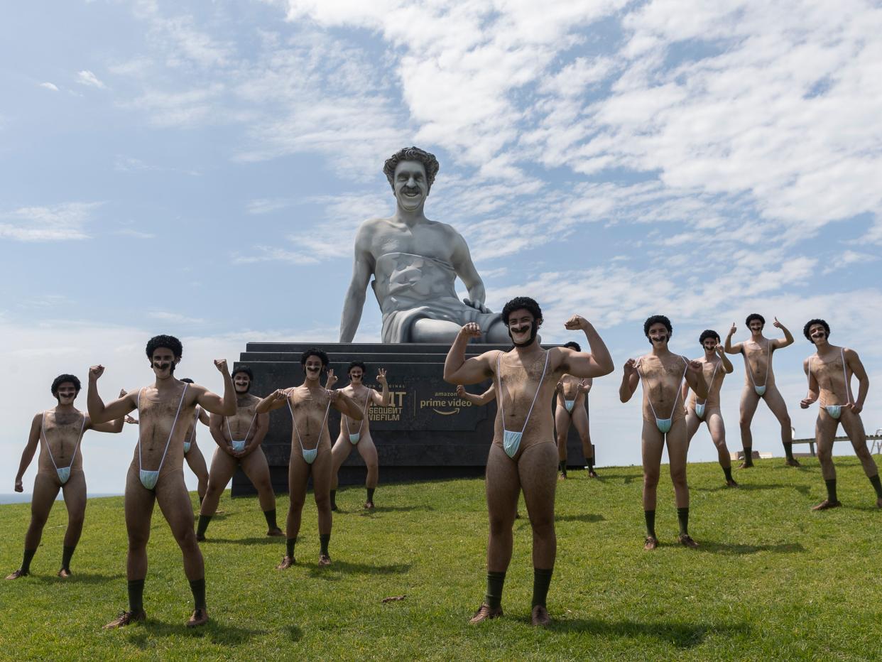 The statue of Borat in Sidney (Getty Images)