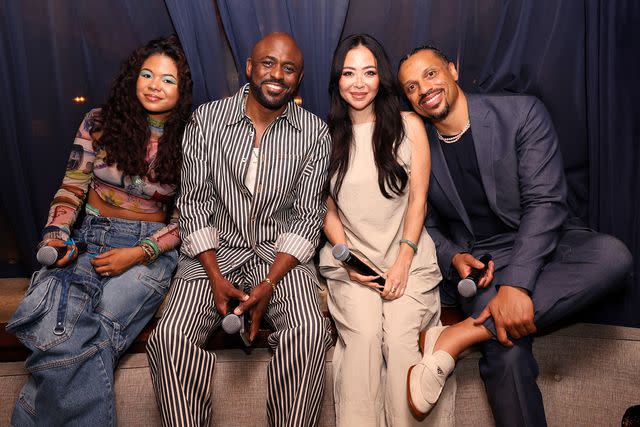 <p>Jesse Grant/Variety via Getty</p> (L-R) Maile Brady, Wayne Brady, Mandie Taketa and Jason Michael Fordham in July 2024