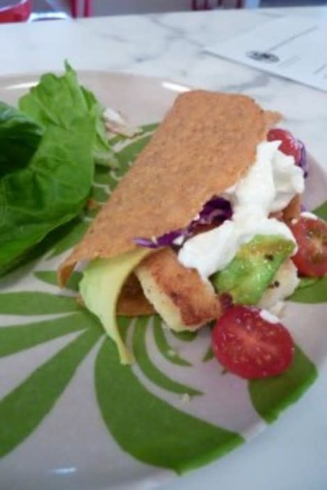 Fish Tacos with Avocado, Lime, and a Quick Tomato Salsa