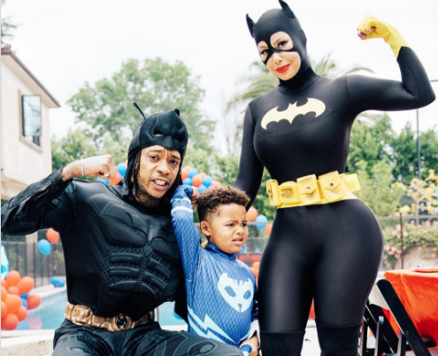 Amber Rose and Wiz Khalifa dressed up as Batgirl and Batman for their son’s birthday party, are #familygoals