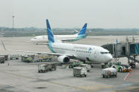 Garuda Indonesia cae de la novena a la duodécima posición en lista de Skytrax. La compañía con sede en Yakarta ganó el premio al mejor personal de aerolíneas. (Foto: Adek Berry / AFP / Getty Images).