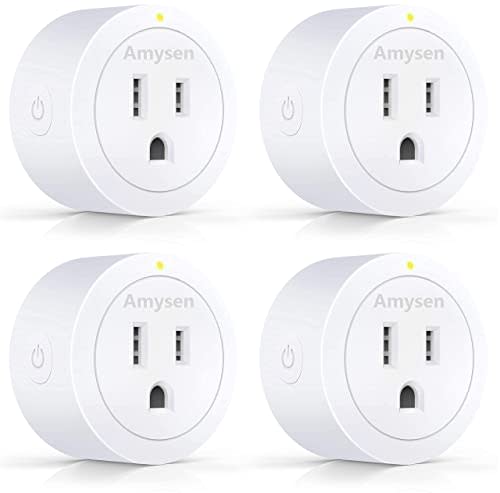 Smart Plug Amysen - A Certified & Alexa, Echo & Google Home – Only WiFi 2.4G (4- Pack)