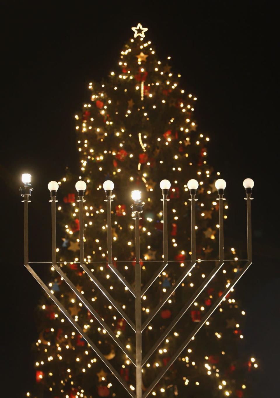<p>Because the Hebrew calendar is lunisolar, Hanukkah isn't on <a href="https://www.chabad.org/holidays/chanukah/article_cdo/aid/671899/jewish/When-Is-Hanukkah-Chanukah-Celebrated-in-2018-2019-2020-and-2021.htm" rel="nofollow noopener" target="_blank" data-ylk="slk:the same date" class="link rapid-noclick-resp">the same date</a> every year. The celebration always begins on the 25th of Kislev, meaning it typically falls in November or December of the Gregorian calendar — the same season as <a href="https://www.goodhousekeeping.com/holidays/thanksgiving-ideas/g1918/thanksgiving-dinner-recipes/" rel="nofollow noopener" target="_blank" data-ylk="slk:Thanksgiving" class="link rapid-noclick-resp">Thanksgiving</a> and Christmas.</p>