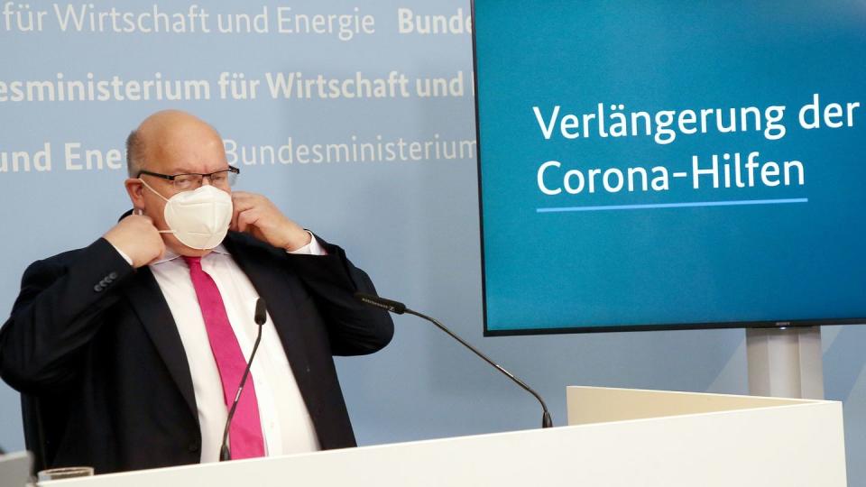 Peter Altmaier (CDU), Bundeswirtschaftsminister. Die Corona-Hilfen werden bis Jahresende verlängert.