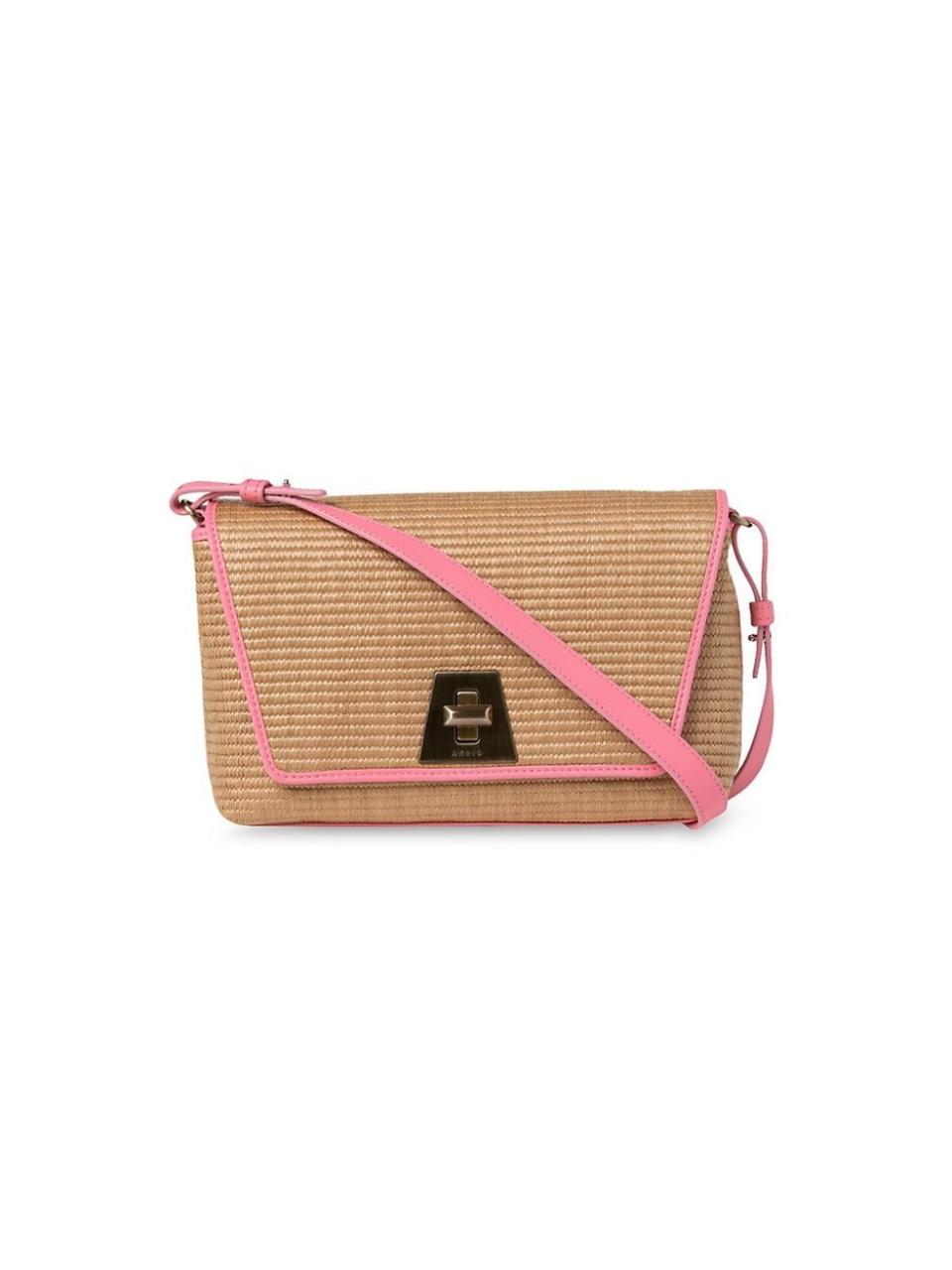 Small Anouk Day Raffia Shoulder Bag