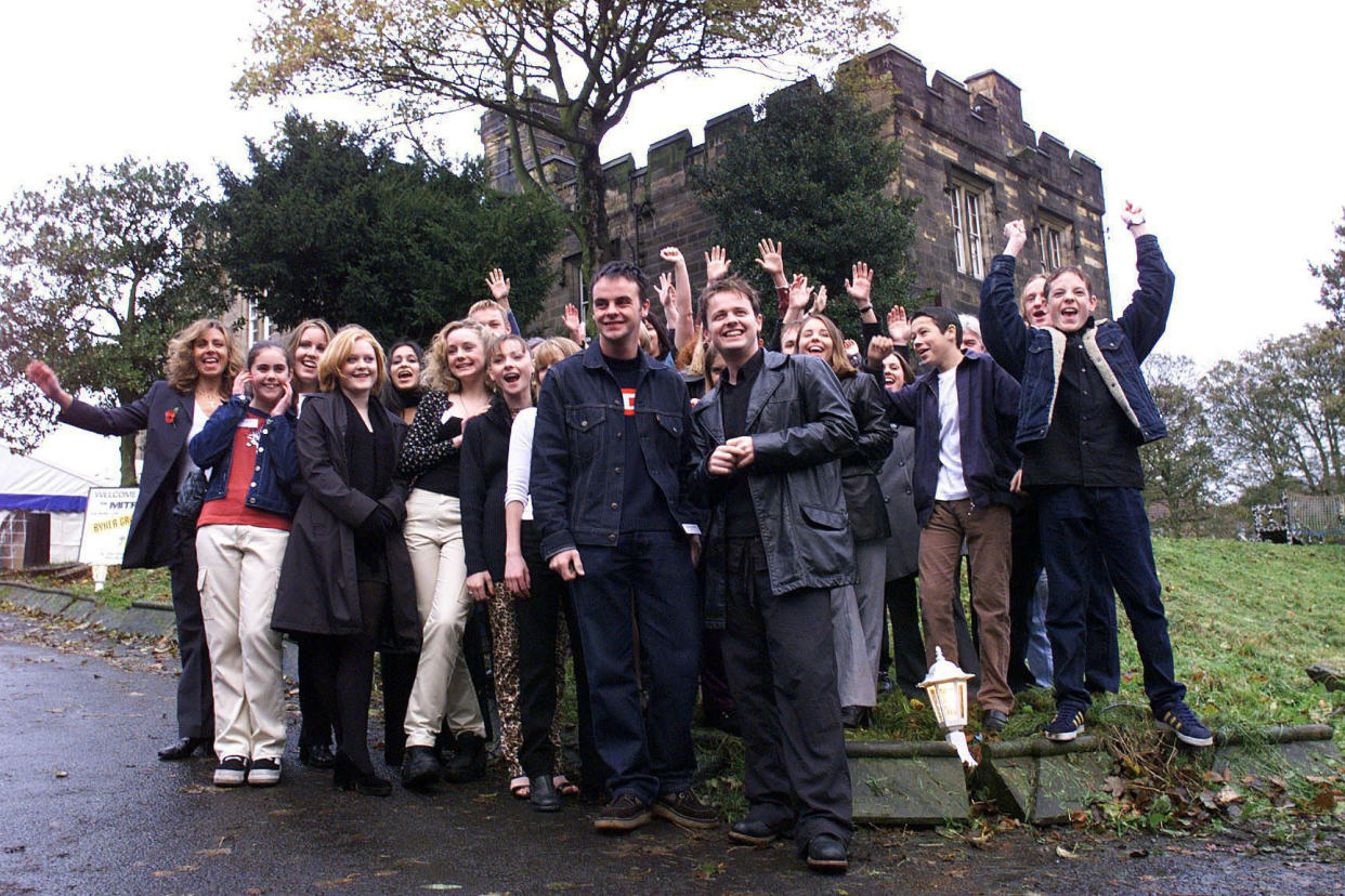 Members of the Byker Grove cast old and new get together today 03 11 98 to celebrate the 10th series which has been launching pad for the likes of Ant and Dec