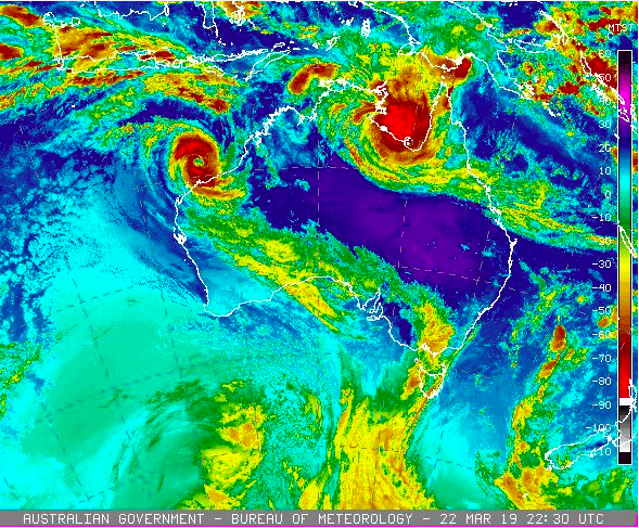 Cyclone Trevor moves towards the Northern Territory. Source: Bureau of Meteorology