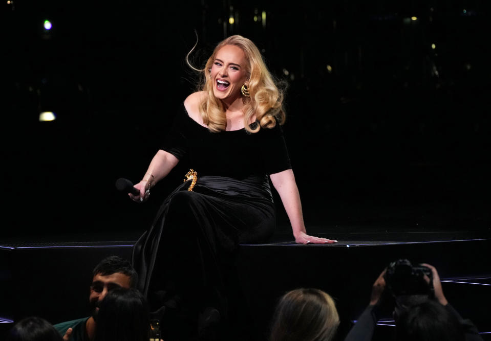 Adele shared some personal details about her health with her fans over the weekend during her Las Vegas residency. (Photo by Kevin Mazur/Getty Images for AD)