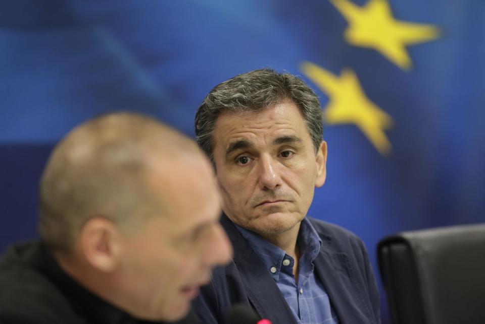 希臘新財長查卡洛托斯（Euclid Tsakalotos）臨危受命，任重道遠。（美聯社）