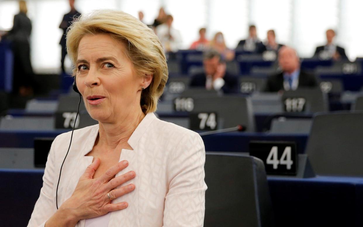 Ursula von der Leyen after her narrow victory by just nine votes in the European Parliament, which confirmed her as the first female president of the European Commission. - REUTERS