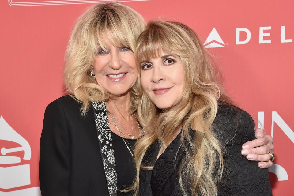 Christine McVie and Stevie Nicks of Fleetwood Mac attend MusiCares Person of the Year honoring Fleetwood Mac at Radio City Music Hall on January 26, 2018 in New York City