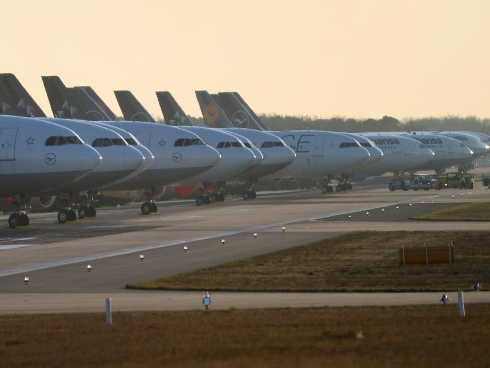 Grounded planes Lufthansa