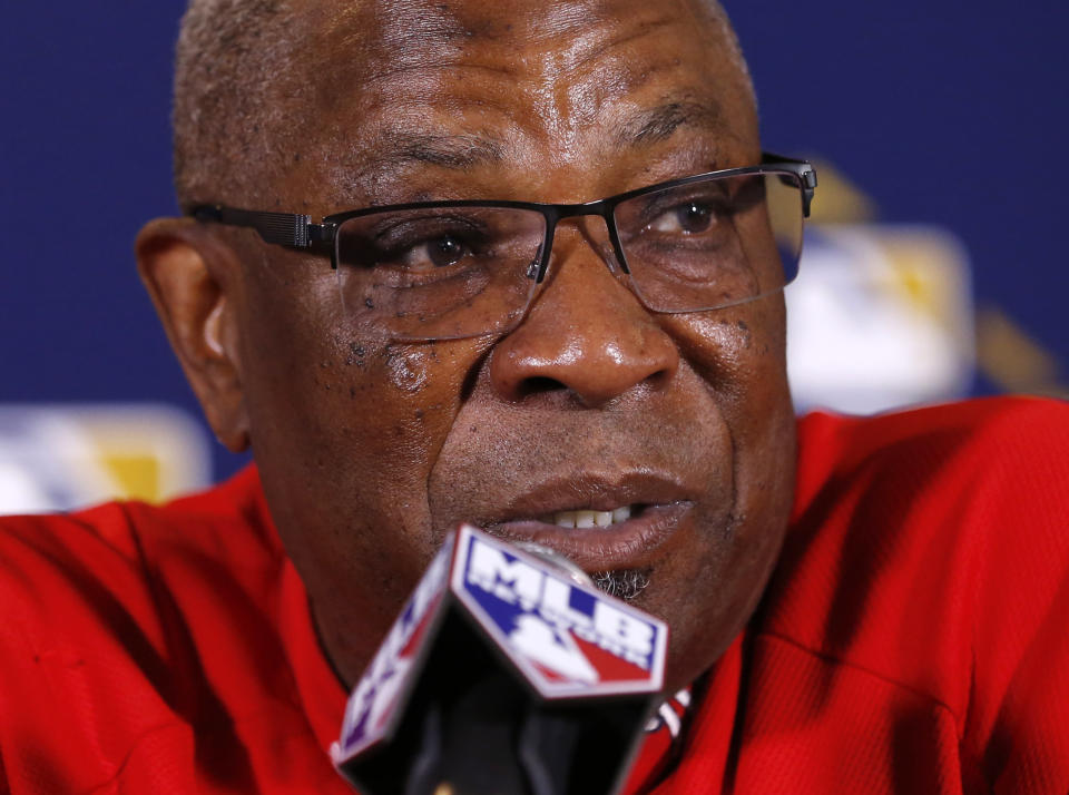 The Yankees wouldn’t hire Dusty Baker, right? (AP Photo/Charles Rex Arbogast)