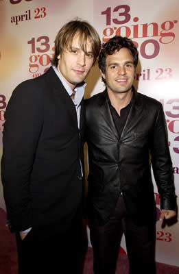 Sam Ball and Mark Ruffalo at the L.A. premiere of Revolution Studios' 13 Going on 30