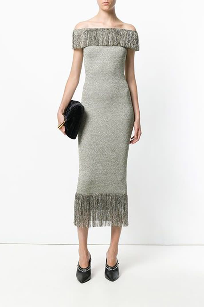 Christopher Kane Metallic Fringe Dress