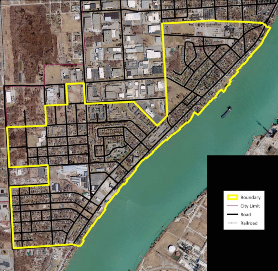 The Southside Neighborhood Improvement Authority is bounded by Lake Huron Medical Center south to Port Huron's Ravenswood Road border, excluding the city's industrial park.