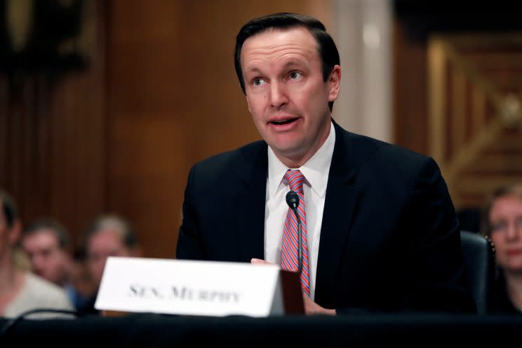 Senator Chris Murphy, one of many Democratic senators to speak out for open debate on the Senate health bill