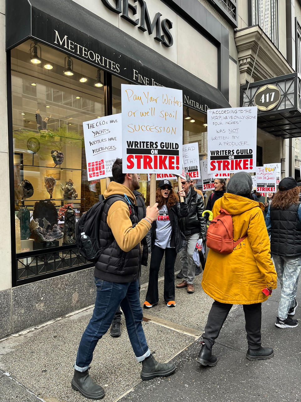 NYC picket at Peacock NewFronts