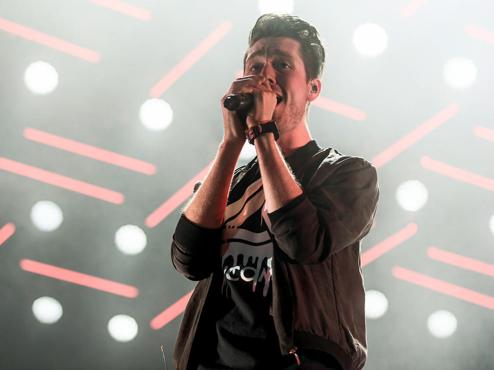 Dan Smith of Bastille in concert at The O2 Arena, London: Rex