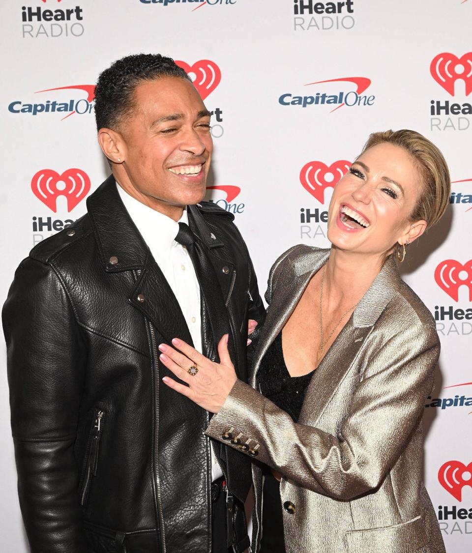 Amy Robach And T.J. Holmes at iHeartRadio z100's Jingle Ball fest, 2023