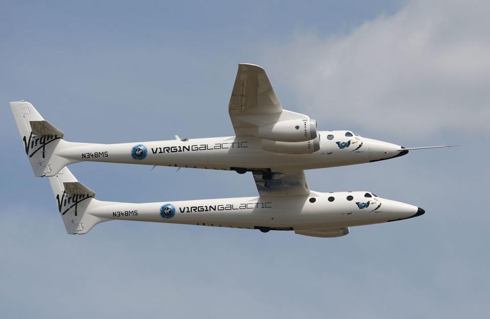 <p>Built to lift Virgin Galactic's space planes to a launch altitude of 50,000 feet, White Knight Two is a mega-mothership powered by four turbofans. Studies have been undertaken to determine if the plane might also be <a href="https://www.engadget.com/2008-06-10-whiteknighttwo-scheduled-to-rollout-in-july-fly-in-september.html" data-ylk="slk:equipped to lift a giant water tank;elm:context_link;itc:0;sec:content-canvas" class="link ">equipped to lift a giant water tank</a> and employed to fight forest fires.</p>