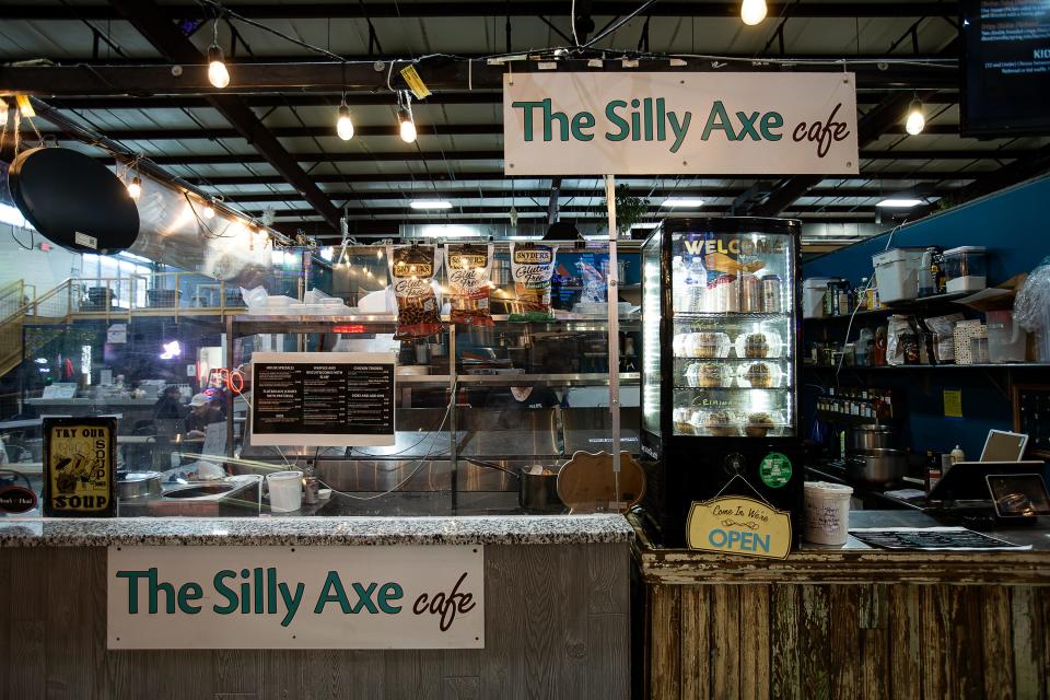 The Silly Axe Cafe is located inside the Logan Street Market at 1001 Logan St. in Louisville, Kentucky.