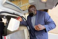 <p>JCPenney Big & Style Ambassador Shaquille O’Neal celebrates Giving Tuesday by delivering donated gifts via curbside pickup to Communities In Schools of North Texas families on Tuesday at the brand's store in Hurst, Texas.</p>