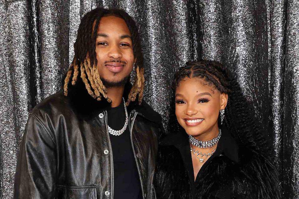 <p>Amy Sussman/WireImage</p> Halle Bailey and boyfriend DDG