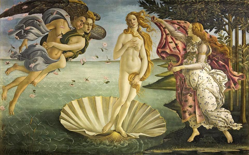 《維納斯的誕生》(《Birth of Venus》painted by Botticelli, Wikimedia Commons提供) 