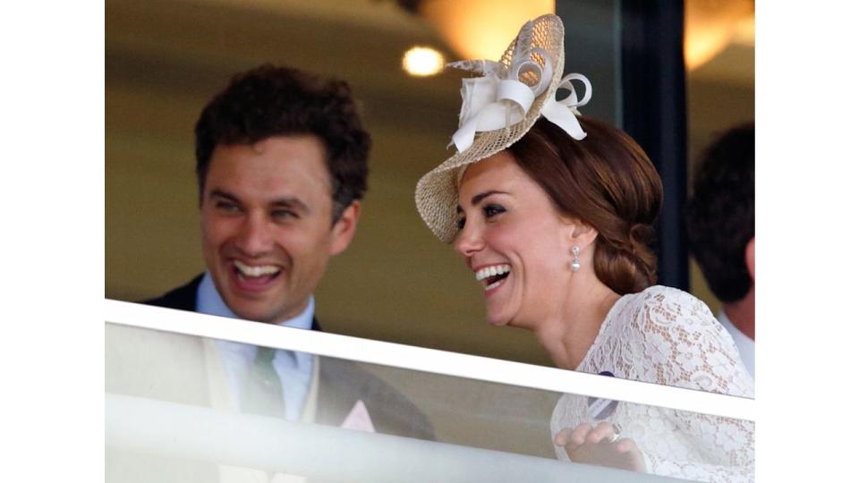 homas van Straubenzee and Catherine, Duchess of Cambridge watch the racing as they attend day 2 of Royal Ascot at Ascot Racecourse on June 15, 2016 