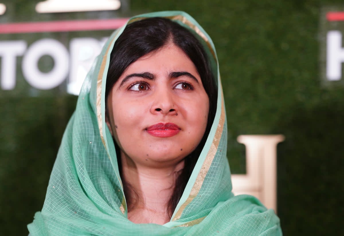 Malala Yousafzai has previously called on authorities to ‘step forward more boldly’ in their backing for Afghan women now forced to live under the Taliban (AP)