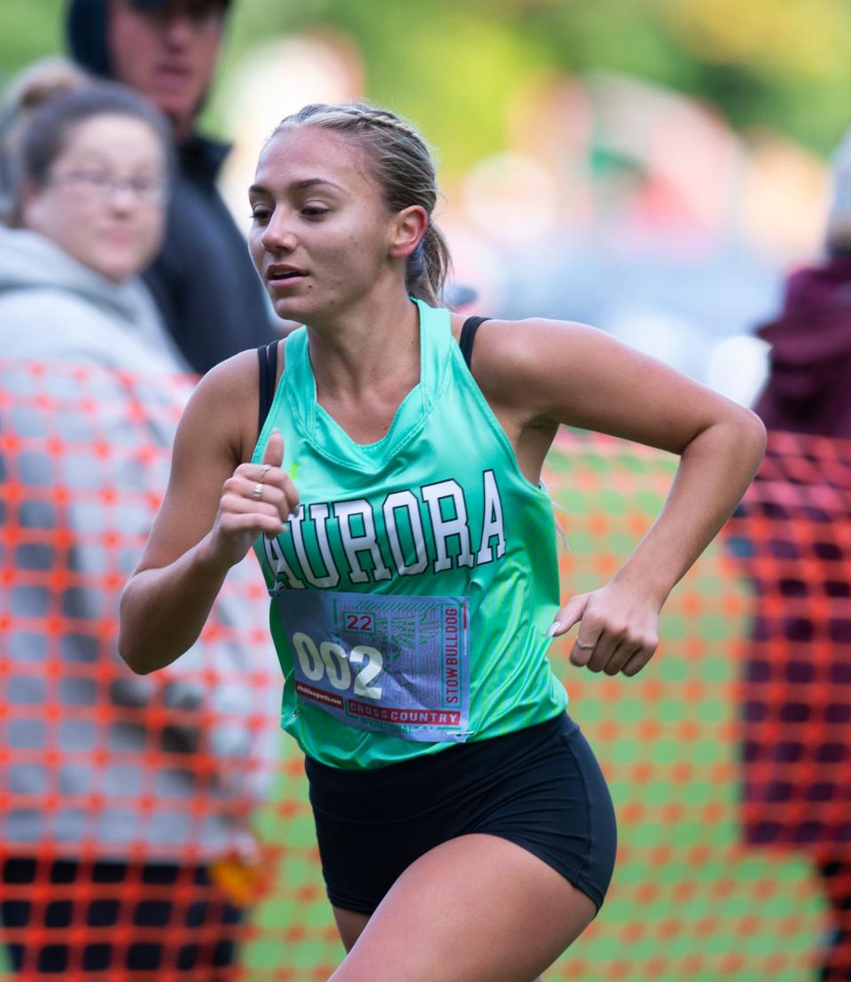 Grace Barto, Aurora. Stow Bulldog Invitational, Silver Springs Park.