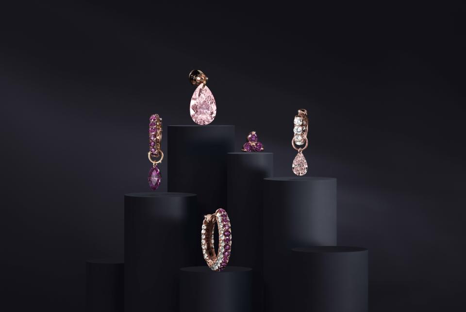 Exclusive pink and rose purple diamond designs for Maria Tash’s Bal Harbour store. - Credit: Courtesy/Maria Tash
