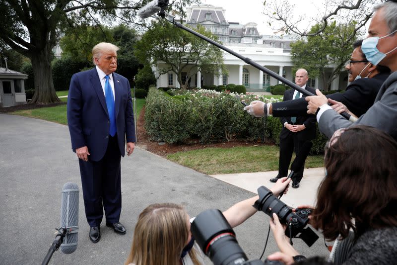 U.S. President Trump departs for campaign travel to North Carolina and Florida at the White House in Washington