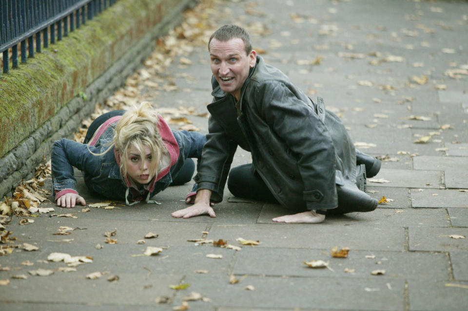 Billie Piper and Christopher Eccleston in the 2005 Doctor Who episode Father's Day. (BBC/Alamy)