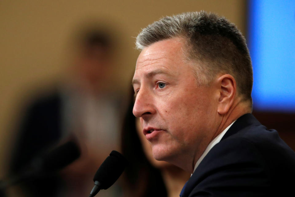 Ambassador Kurt Volker, former special envoy to Ukraine, testifies before the House Permanent Select Committee on Intelligence during a hearing on the impeachment inquiry into US President Donald J. Trump at Capitol Hill, in Washington, Nov. 19, 2019. (Photo: Alex Brandon/Pool via Reuters)