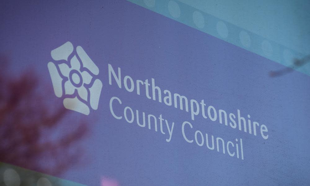 Northamptonshire county council sign