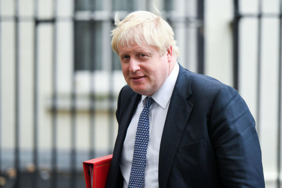 <p><span>Despite a failed bid at the Tory Party leadership in 2016, the Foreign Secretary </span><a rel="nofollow" href="https://uk.news.yahoo.com/boris-johnson-tory-favourite-next-prime-minister-095751934.html" data-ylk="slk:remains the hot favourite;outcm:mb_qualified_link;_E:mb_qualified_link;ct:story;" class="link  yahoo-link"><span>remains the hot favourite</span></a><span> to take over from Theresa May. The PM has been under pressure to drop the former Mayor of London from her Cabinet following a series of high-profile gaffes and controversial interventions. Most notably, Johnson was forced to apologise over his handling of </span><a rel="nofollow" href="https://uk.news.yahoo.com/human-wrecking-ball-boris-johnson-sacked-says-greens-leader-caroline-lucas-143702075.html" data-ylk="slk:the case of Nazanin Zaghari-Ratcliffe;outcm:mb_qualified_link;_E:mb_qualified_link;ct:story;" class="link  yahoo-link"><span>the case of Nazanin Zaghari-Ratcliffe</span></a><span>, who faces seeing her prison sentence extended in Iran because of his intervention. Voters have since turned on the bumbling politician who saw his </span><a rel="nofollow" href="https://uk.news.yahoo.com/tory-voters-turn-boris-johnson-foreign-secretarys-approval-rating-crashes-130809342.html" data-ylk="slk:approval ratings crash;outcm:mb_qualified_link;_E:mb_qualified_link;ct:story;" class="link  yahoo-link"><span>approval ratings crash</span></a><span> towards the end of the year. </span>(Getty) </p>