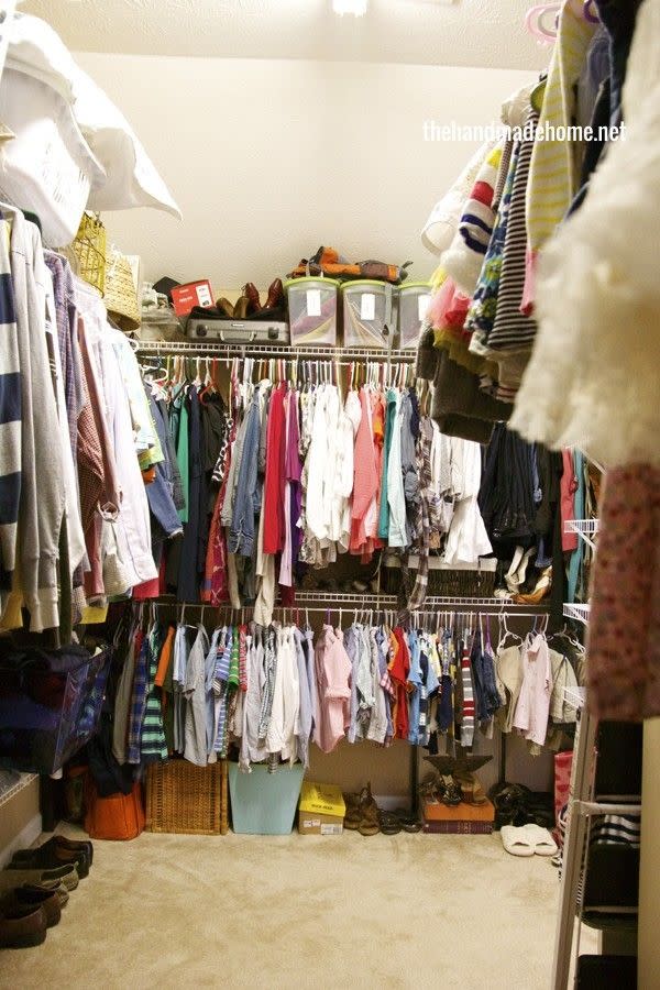 Before: Packed Closet