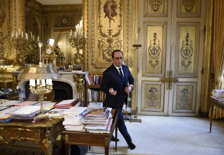 French President Francois Hollande, seen in February 2016, had some of the lowest approval ratings for a French president since World War II