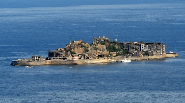 File photo of the Hashima coal mine, known as "Battleship Island" in Nagasaki prefecture, Japan's southern island of Kyushu
