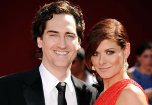 Daniel Zelman,  Debra Messing | Photo Credits: Frazer Harrison/Getty Images