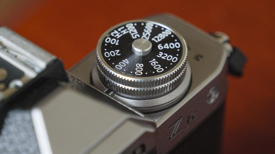 The ISO dial on a Nikon Zfc camera