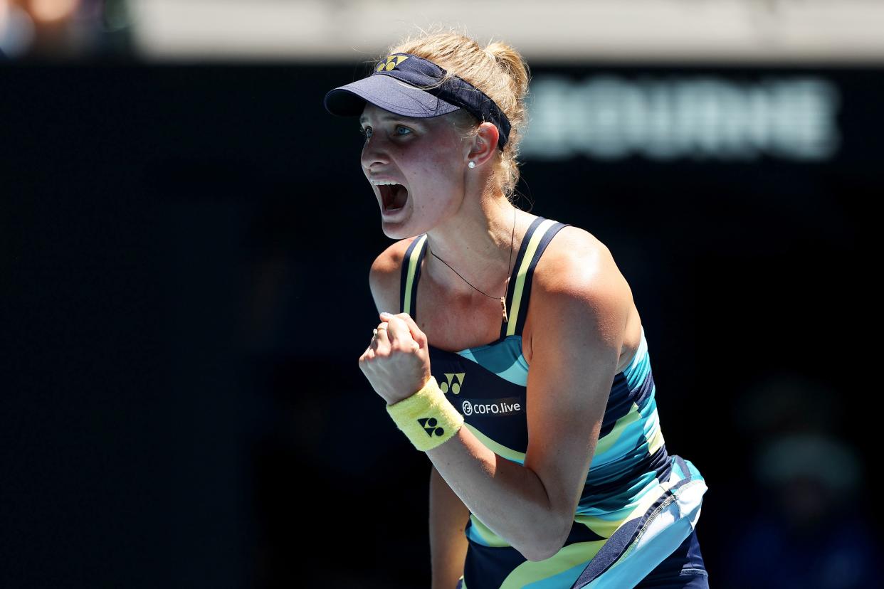 Dayana Yastremska: from qualifier to the semifinals. (Phil Walter/Getty Images)