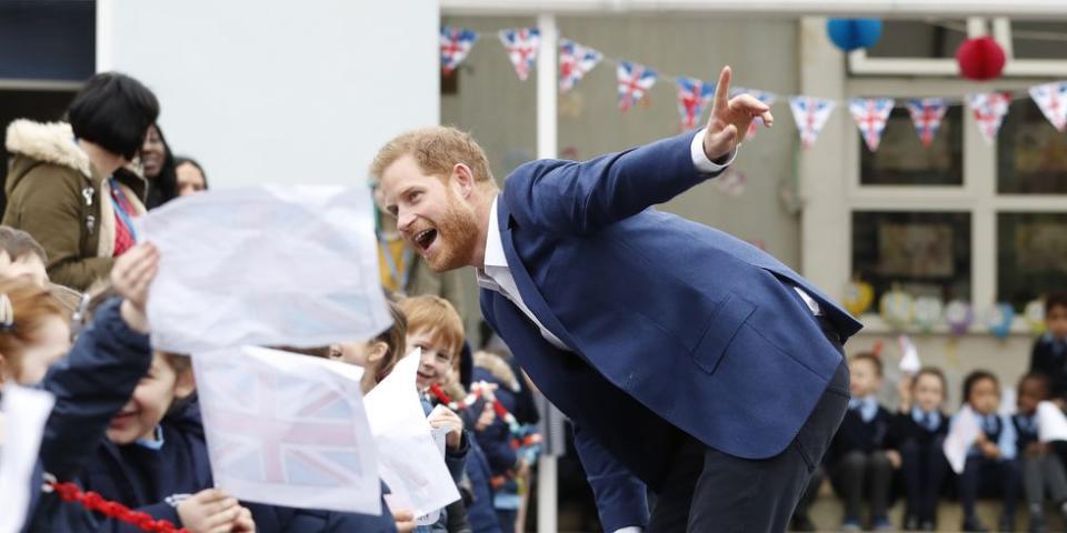 See Every Adorable Photo from Prince Harry's Visit with School Children