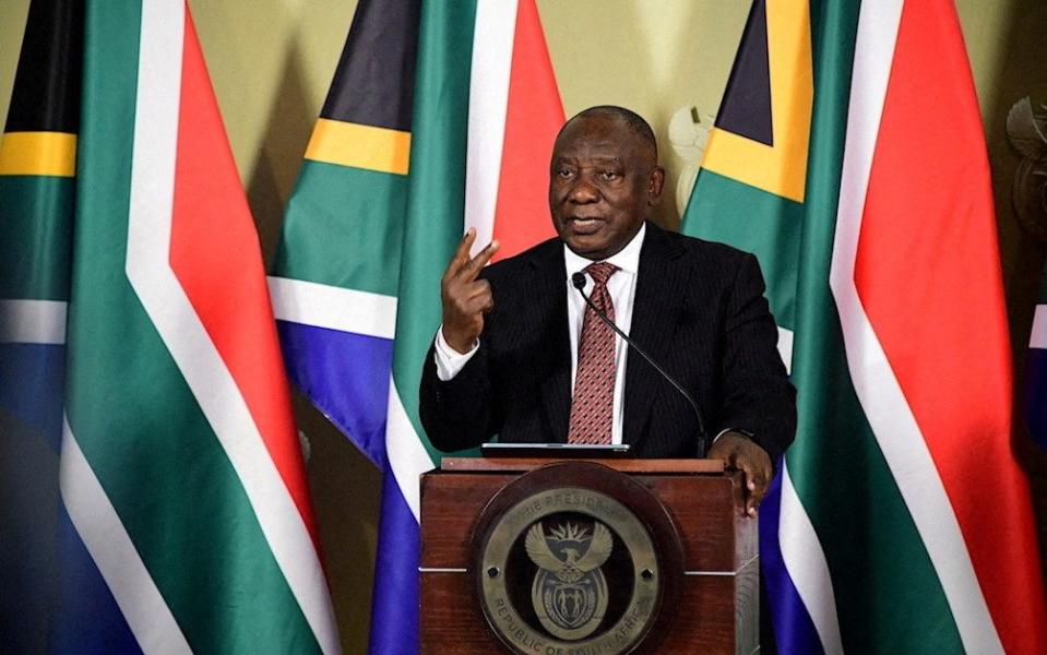 South African president Cyril Ramaphosa