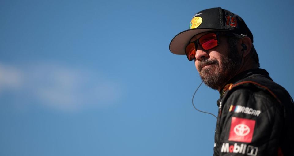 Martin Truex Jr. looks on from pit road.