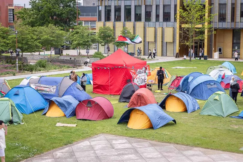 A protest encampment at the University of Birmingham in support of Palestine -Credit:Nick Wilkinson/Birmingham Live